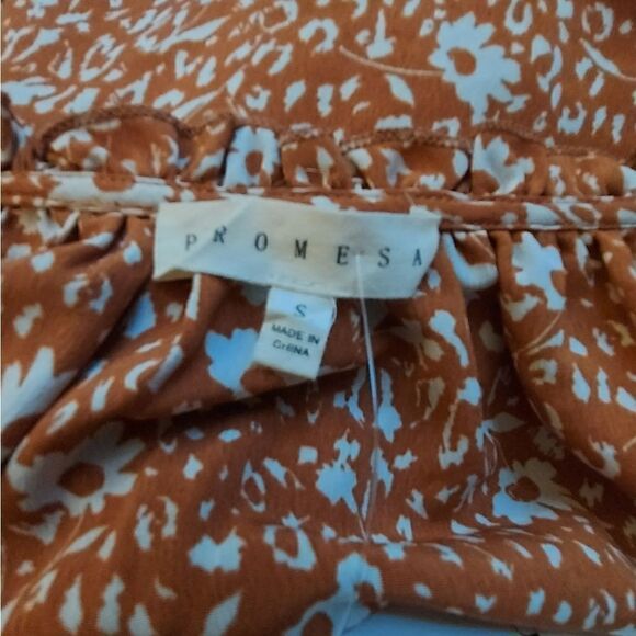 NWT Promesa Bohemian Peasant Blouse Size L - Picture 8 of 8